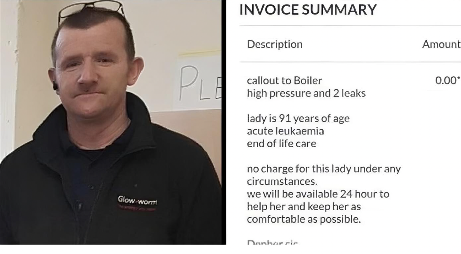 Plumber to a job at sick patients home and his invoice in now going viral -  NGEN Radio